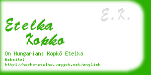 etelka kopko business card